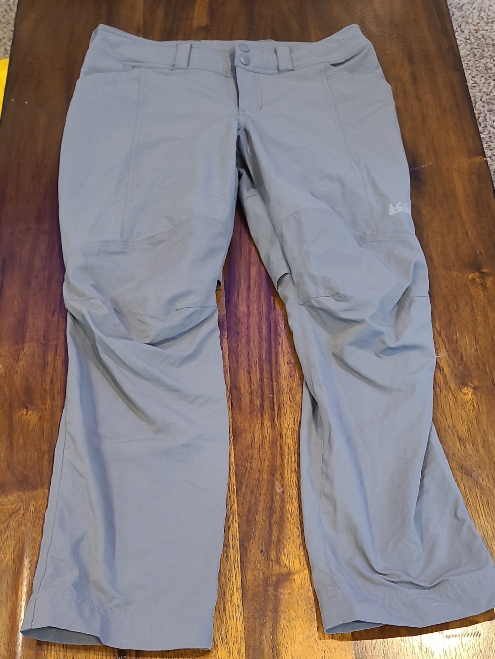 REI Screeline Performance Hiking Pants Size 10P. Grey. 4 way stretch.